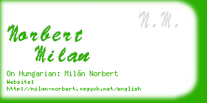 norbert milan business card