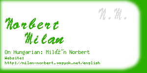 norbert milan business card